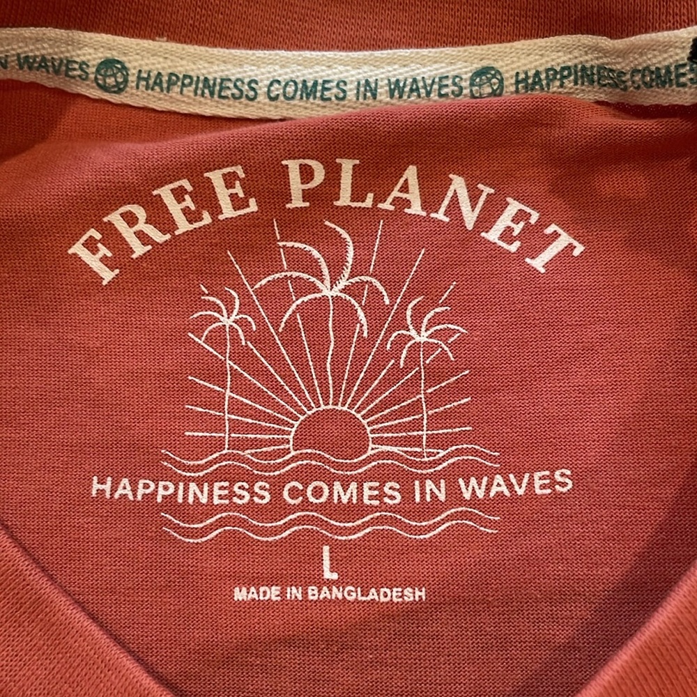 Free Planet Organic Cotton Men’s T-Shirt - Picture 4 of 7
